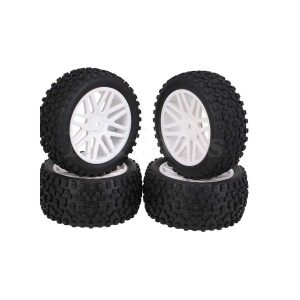 Llanta plástica blanca x4 Und