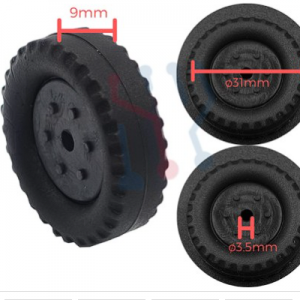 Llanta proyecto goma eje 3.5 mm